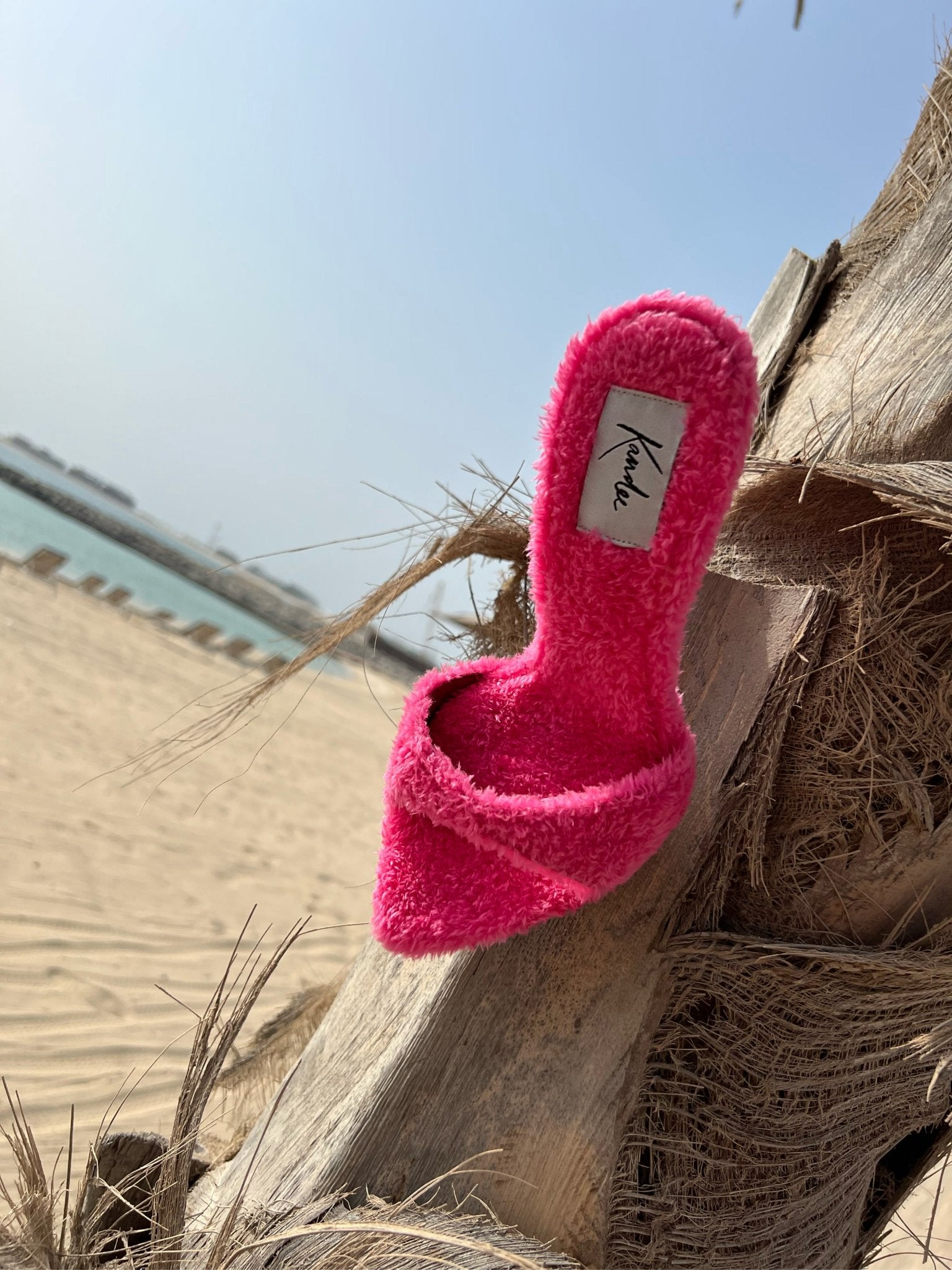 Legally Pink Towelling Mules - Kandee