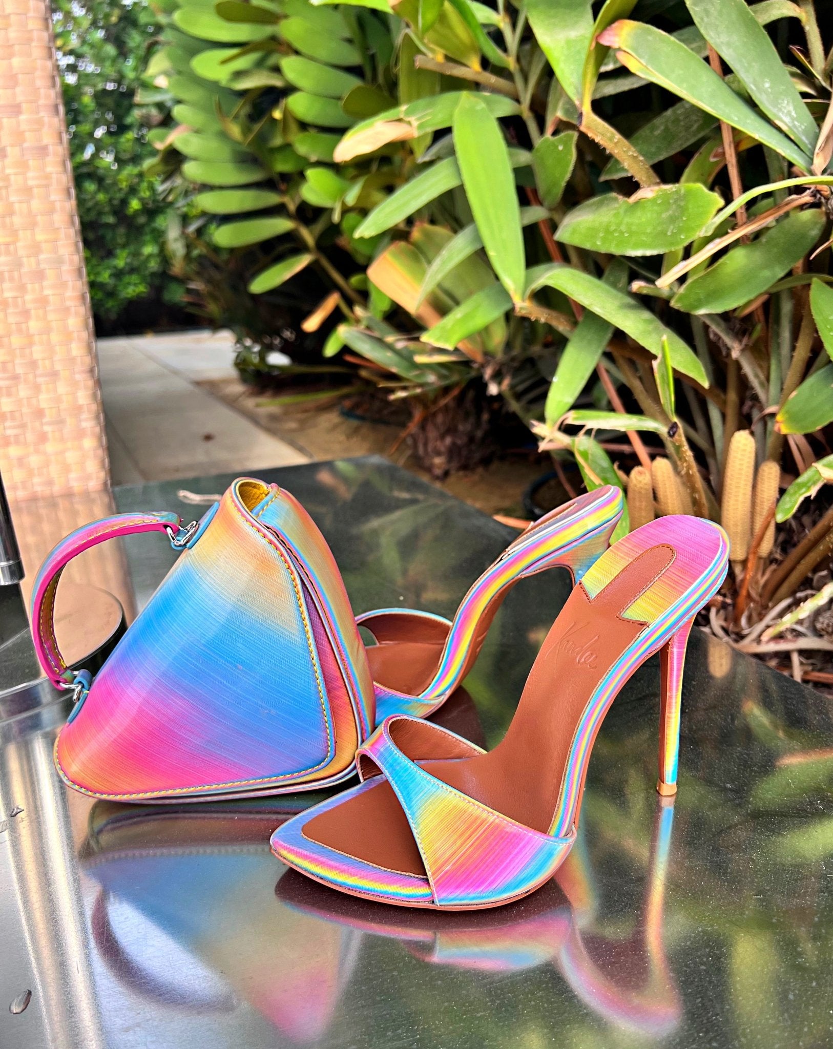 Multicoloured Lollipop Mules - Kandee