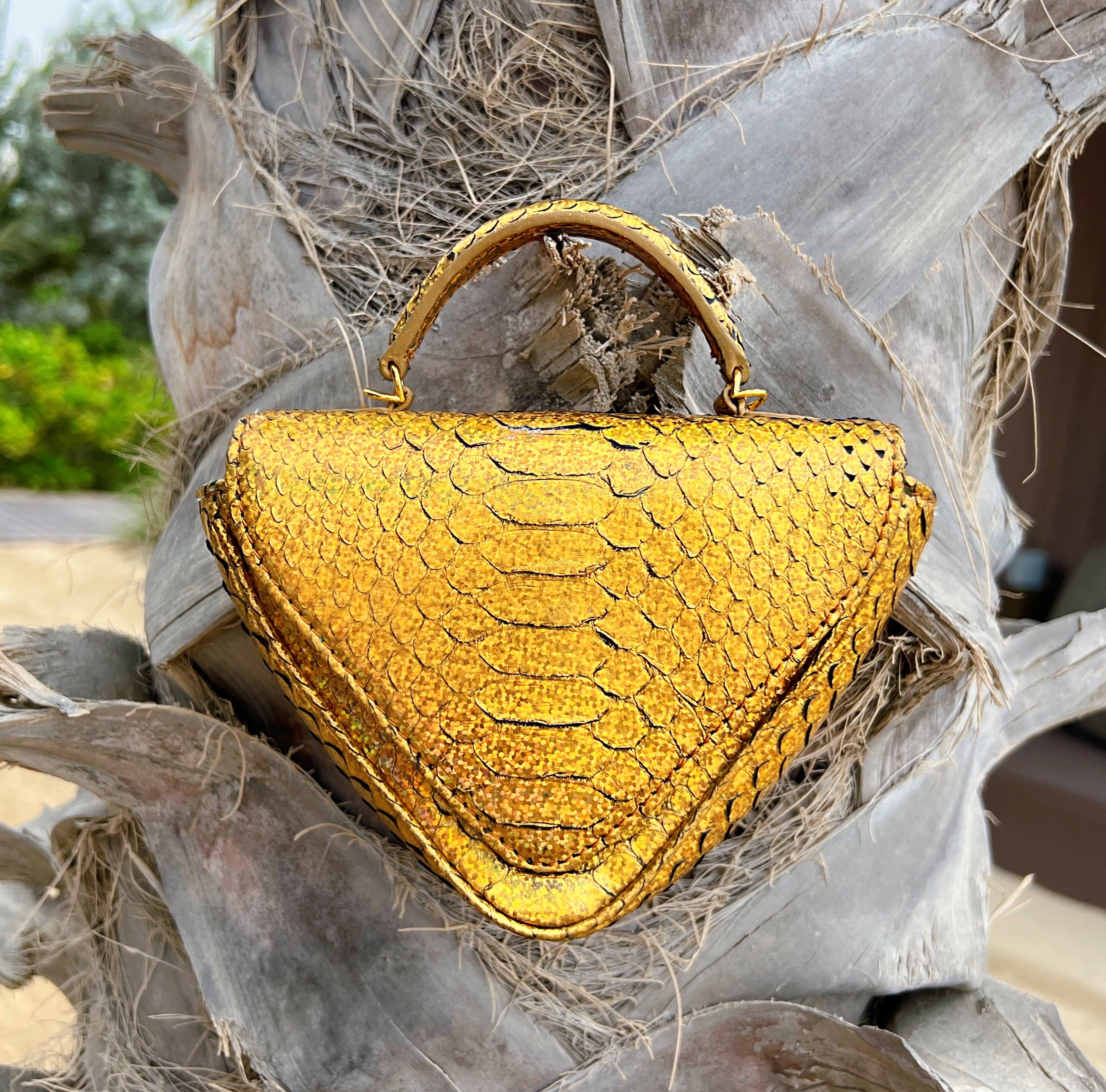 Yellow 2025 snakeskin bag