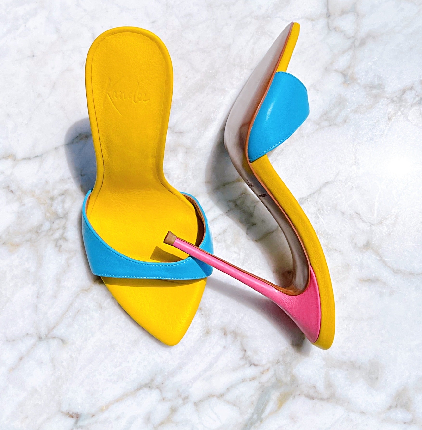 Calypso Leather Mules - Kandee