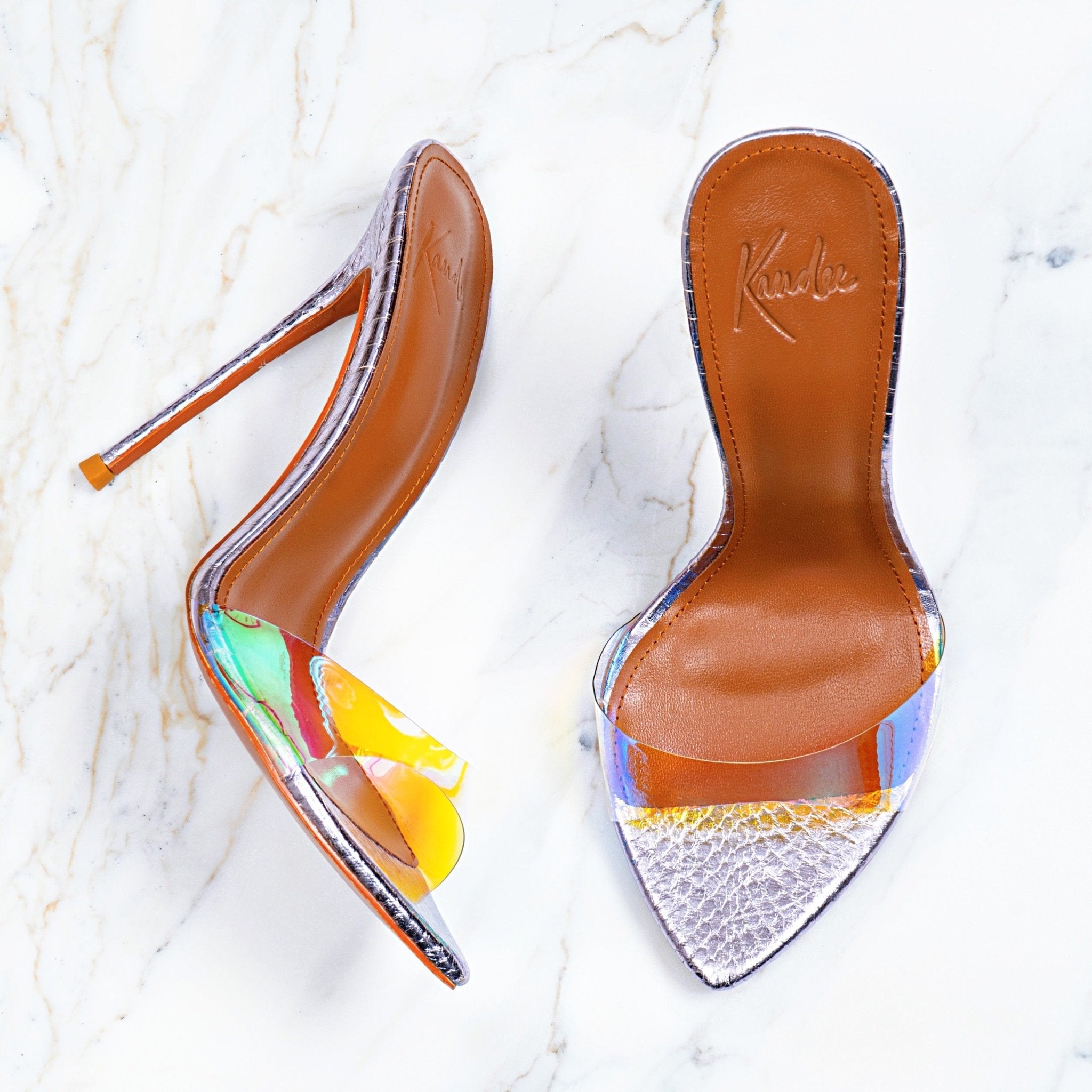 Aurora Prism Snake Mules - Kandee