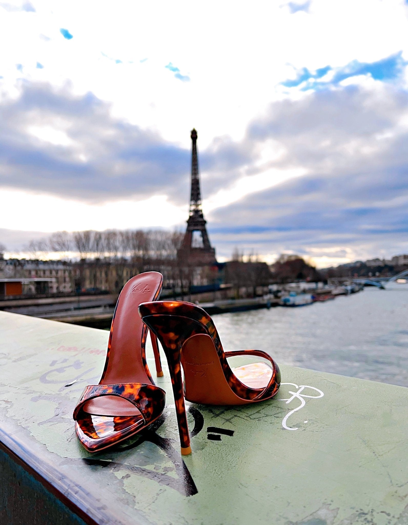 Tortoise Gloss Mules - Kandee